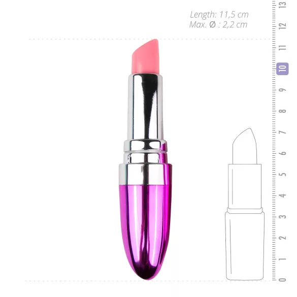 Easytoys - mini vibromasseur étanche forme rouge à lèvres - rose