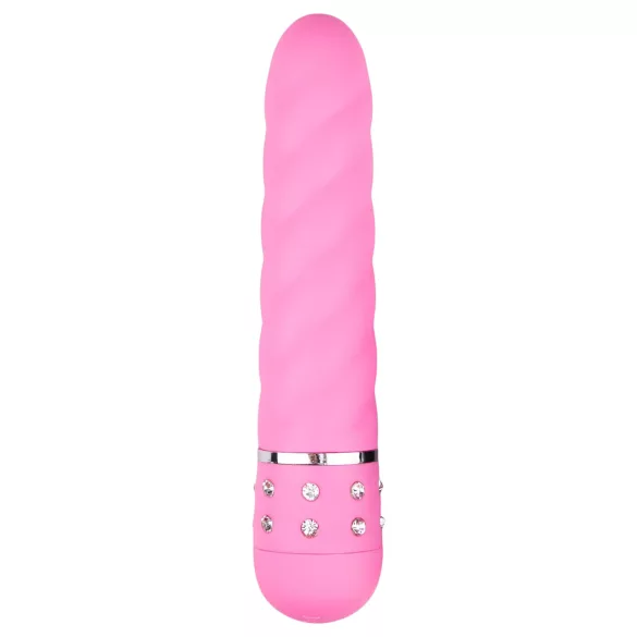 Easytoys Diamond - vibromasseur wand torsadé - silicone rose