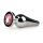 Easytoys Métal No.11 - plug anal argenté avec cristaux roses (3,5 cm)
