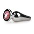 Easytoys Métal No.11 - plug anal argenté avec cristaux roses (3,5 cm)