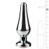 Easytoys Métal No.11 - plug anal argenté avec cristaux roses (3,5 cm)