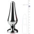 Easytoys - plug anal en métal avec bijou rose - argenté 3,5cm