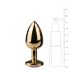 Easytoys Metal No.1 - Plug anal doré avec pierre violette (2,5 cm)