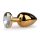 Easytoys Métal No.1 - Plug Anal Cone Orné de Pierre Blanche - Doré (2,5 cm)