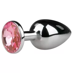   EasyToys Metal n°1 - plug anal conique à pierre rose (argent, 2,7 cm)