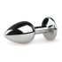 Easytoys Métal N°1 - plug anal argenté avec pierre rose (2,7 cm)