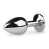 EasyToys Metal n°1 - plug anal conique à pierre rose (argent, 2,7 cm)