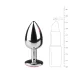 EasyToys Metal n°1 - plug anal conique à pierre rose (argent, 2,7 cm)