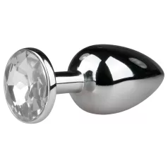 EasyToys - plug anal en métal (argent-blanc)