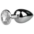 EasyToys - plug anal en métal (argent-blanc)
