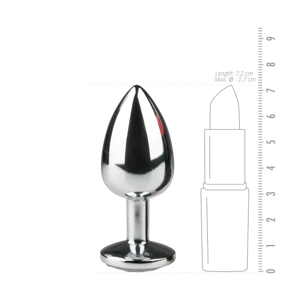 EasyToys - plug anal en métal (argent-blanc)