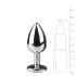 EasyToys - plug anal en métal (argent-blanc)