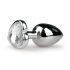 Easytoys Metal No.2 - Plug anal cœur (argent-blanc)