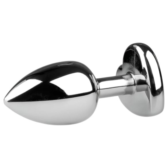 Easytoys - plug anal métal avec pierre cœur - argent blanc