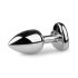 Easytoys Metal No.2 - Plug anal cœur (argent-blanc)