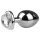 Easytoys Metal No.7 - plug anal cœur pierre blanche - métal argenté