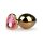Easytoys Métal No.7 - Plug anal or avec pierre rose (3 cm)