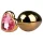 Easytoys - plug anal en métal doré - bijou rose - 3 cm