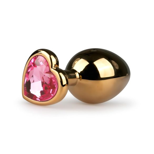 Easytoys Métal No.7 - Plug anal or avec pierre rose (3 cm)