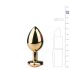 Easytoys Métal No.7 - Plug anal or avec pierre rose (3 cm)