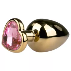   EasyToys Metal n°8 - plug anal avec base en forme de cœur (or-rose, 3,5 cm)
