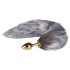 Easytoys Fox NO5 - plug anal métal queue de renard (or-argent)