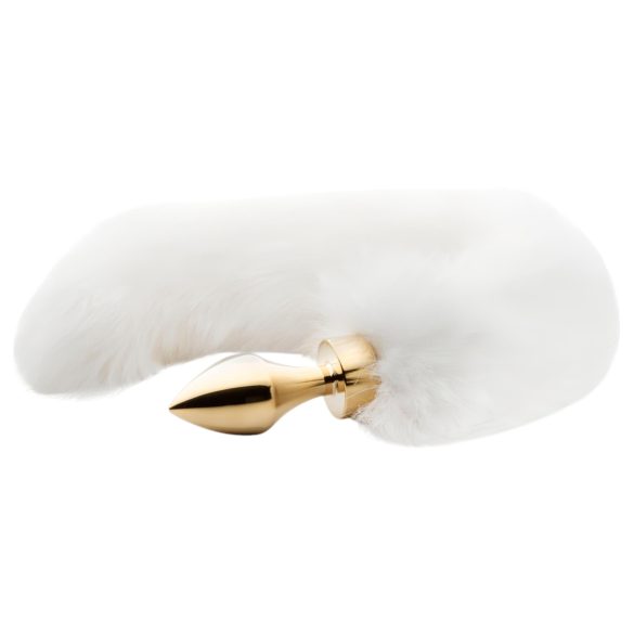 Easytoys Renard NO13 - Plug Anal Métallique avec Queue (or-blanc)