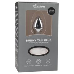   Easytoys Bunny NO1 - Plug Anal Métal avec Queue de Lapin (argent-blanc)