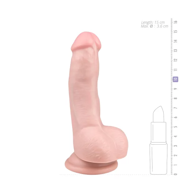 Easytoys - gode ventouse avec testicules 15cm - couleur chair