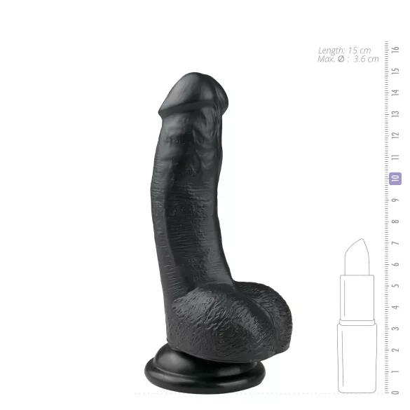 Easytoys - gode ceinture ventouse avec testicules 15cm - noir