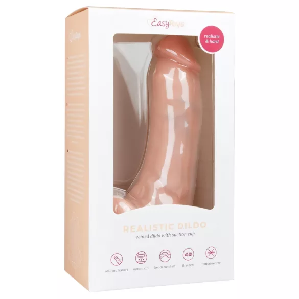 Easytoys - godemichet ventouse avec testicules 20 cm - couleur chair