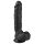 Easytoys - Dildo ventouse, testicules (22,5cm) - noir