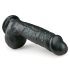 Easytoys - Dildo ventouse, testicules (22,5cm) - noir