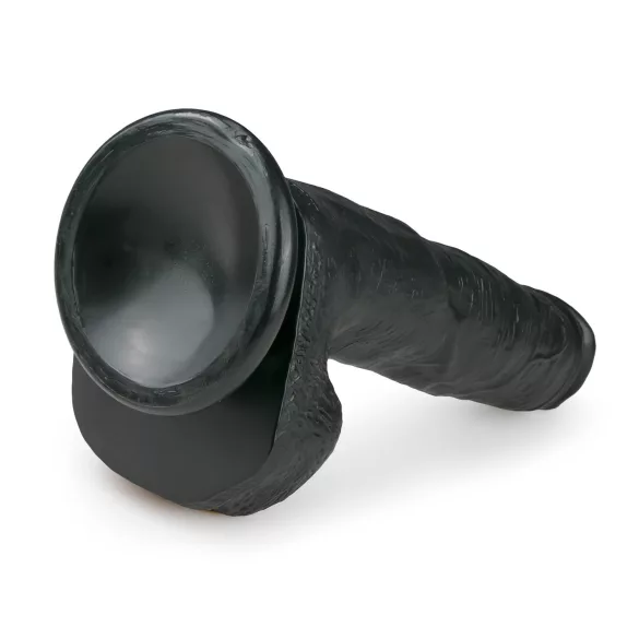 Easytoys - gode ventouse avec testicules - 22,5 cm - noir