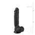 Easytoys - Dildo ventouse, testicules (22,5cm) - noir