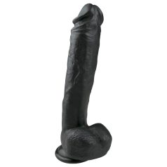   Easytoys - Gode Noir avec Ventouse et Testicules, Grand (26,5cm)