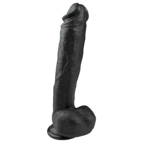Easytoys - Gode Noir avec Ventouse et Testicules, Grand (26,5cm)