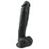 Easytoys - Gode Noir avec Ventouse et Testicules, Grand (26,5cm)