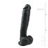 Easytoys - Gode Noir avec Ventouse et Testicules, Grand (26,5cm)