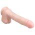 Easytoys - Gode ventouse avec testicules, grand format (29,5 cm) - naturel