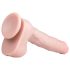 Easytoys - Gode ventouse avec testicules, grand format (29,5 cm) - naturel