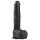 Easytoys - grand godemichet noir ventouse avec testicules (29,5cm)