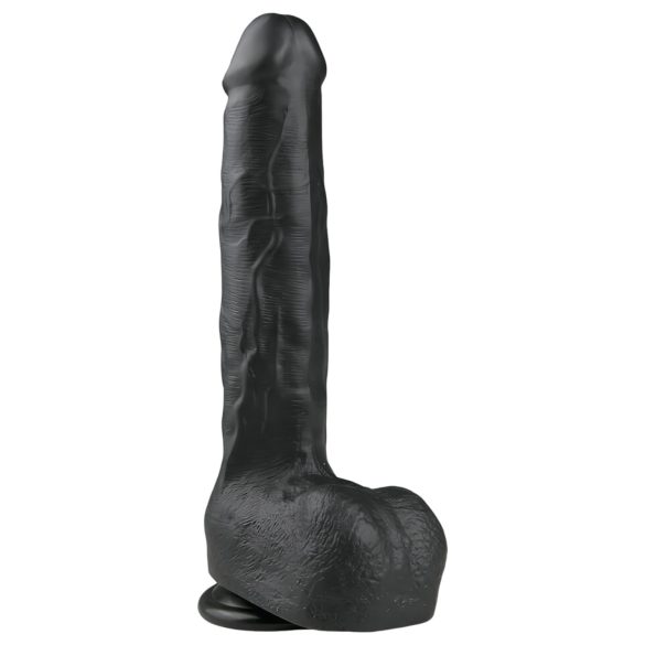 Easytoys - grand godemichet noir ventouse avec testicules (29,5cm)