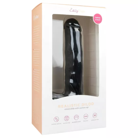 Easytoys - gode ventouse avec testicules - grand - 29,5 cm - noir