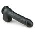 Easytoys - grand godemichet noir ventouse avec testicules (29,5cm)