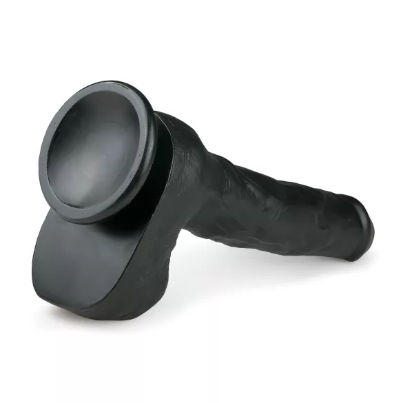 Easytoys - gode ventouse avec testicules - grand - 29,5 cm - noir