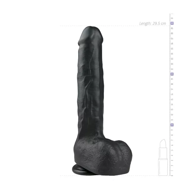 Easytoys - gode ventouse avec testicules - grand - 29,5 cm - noir