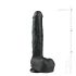 Easytoys - grand godemichet noir ventouse avec testicules (29,5cm)