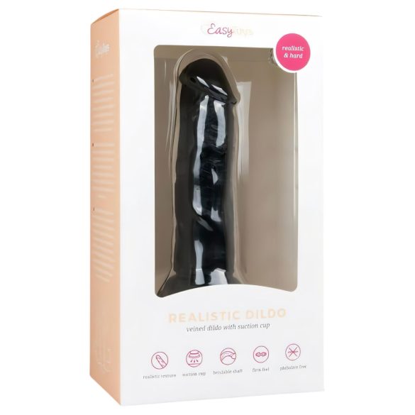 Easytoys - gode réaliste ventouse - 15,5 cm - noir