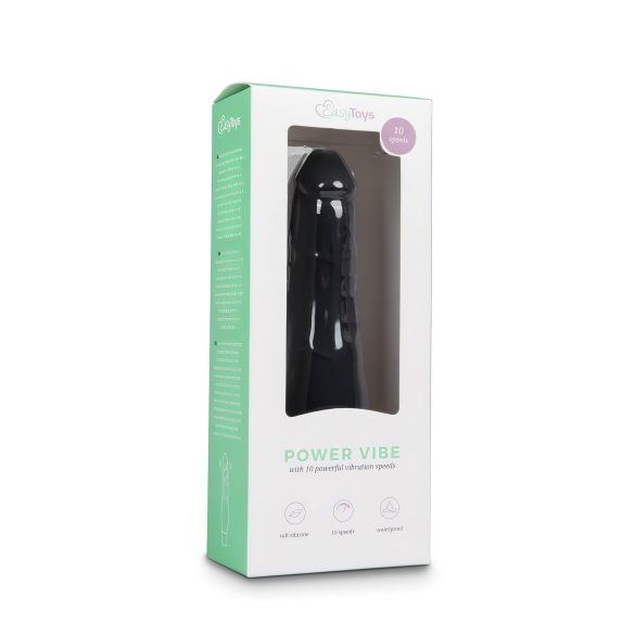 Easytoys Power Vibe - vibromasseur pénis standard - silicone noir